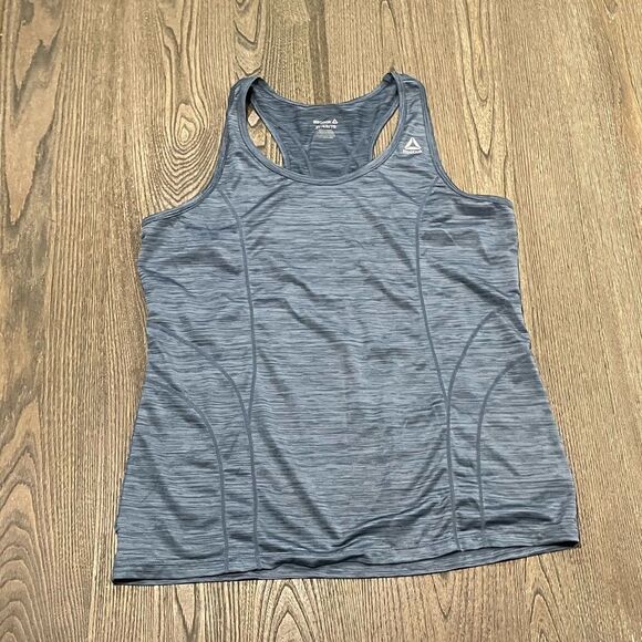 Reebok Gray Space Dye Racerback Athletic Tank Top Size XL - Picture 1 of 4